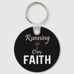 Running on Faith Runner Key Ring