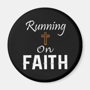 Running on Faith Runner Magnet