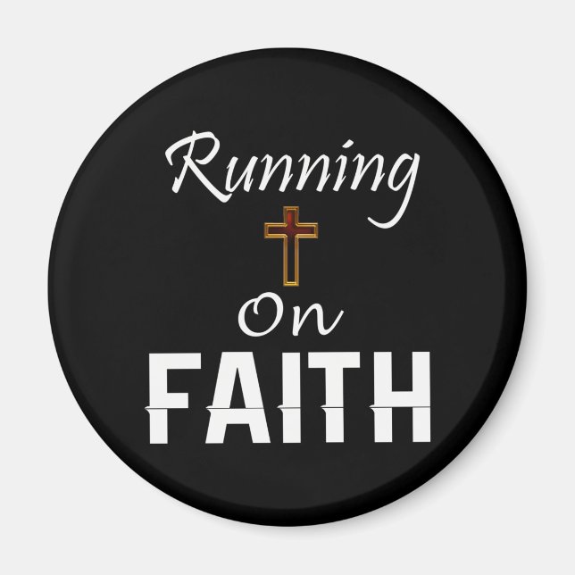 Running on Faith Runner Magnet (Front)