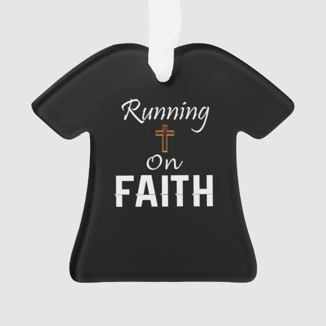 Running on Faith Runner Ornament (Front)