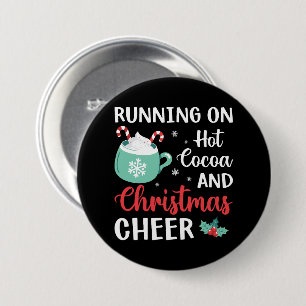 Running on Hot Cocoa and Christmas Cheer 7.5 Cm Round Badge