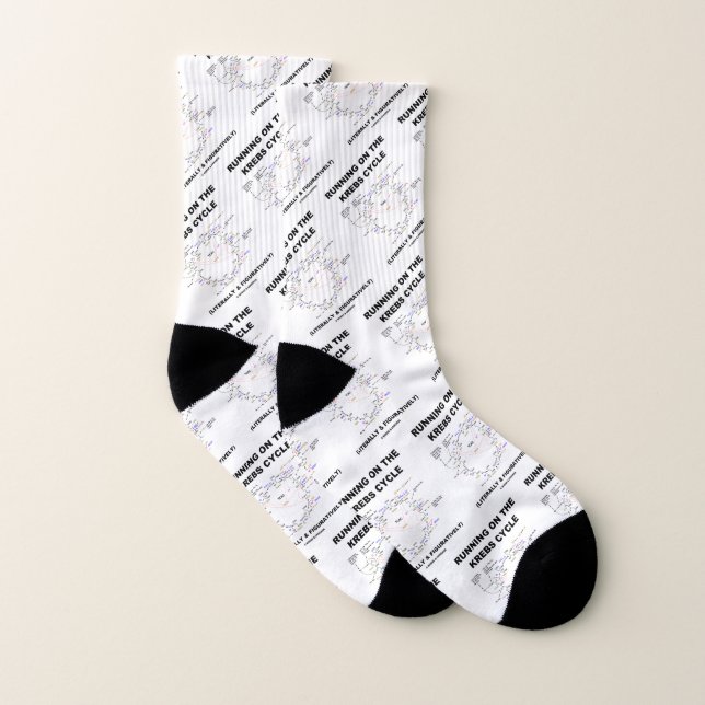 Running On The Krebs Cycle Biochemistry Geek Humor Socks (Pair)