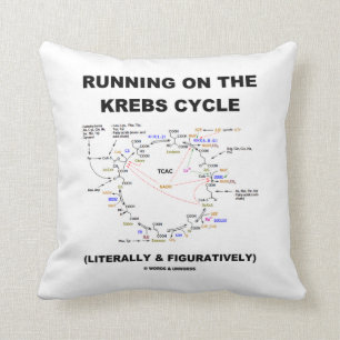 Running On The Krebs Cycle (Science Humour) Cushion