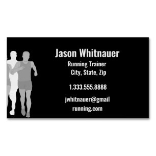 Running or Personal Trainer, Fitness Instructor Magnetic Business Card