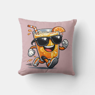 Running Orange Juice Cushion