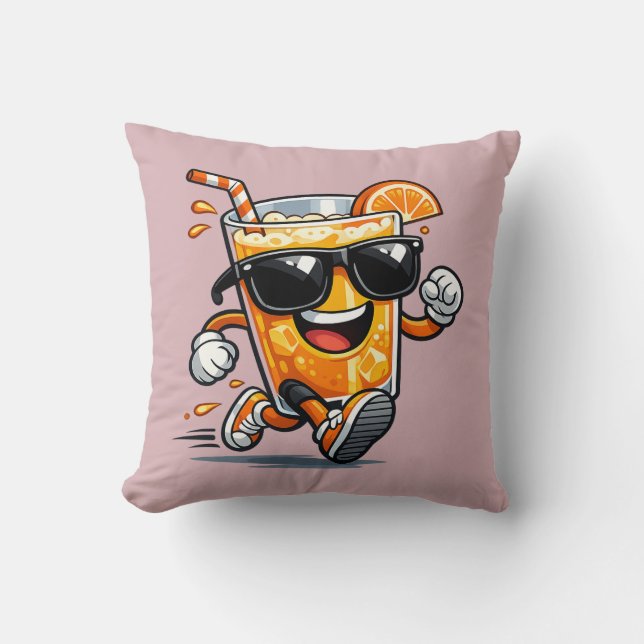 Running Orange Juice Cushion (Front)