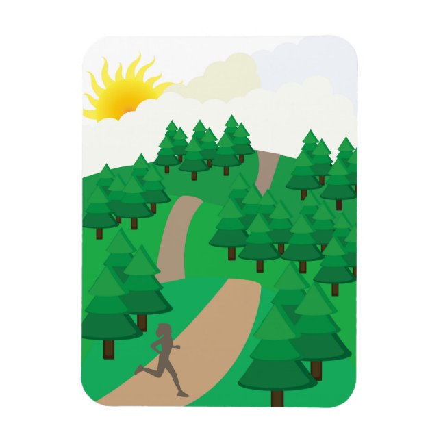 Running Outdoors Magnet (Vertical)