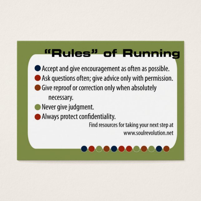 Running Partner Card (chubby card) (Front)