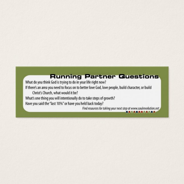 Running Partner Questions (profile card) (Front)