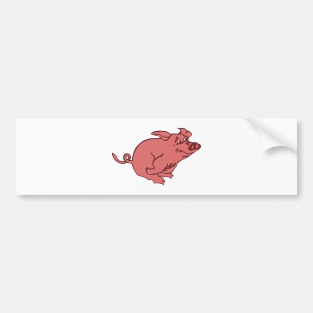 running pig running pig bumper sticker (Front)