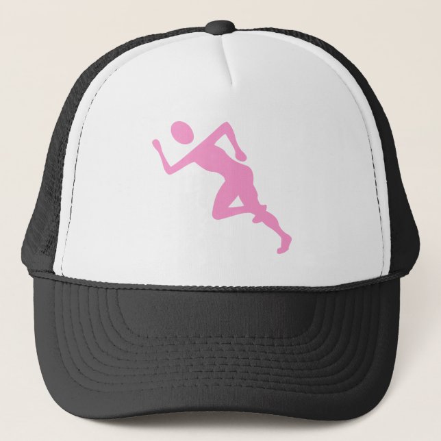 Running - Pink Trucker Hat (Front)