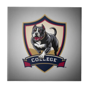 Running PitBull College Logo Ceramic Tile