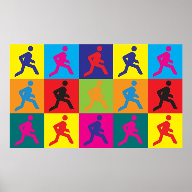 Running Pop Art Poster (Front)