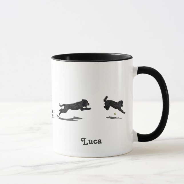 Running Portuguese Water Dog Mug (Right)