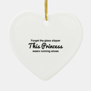 Running Princess Ceramic Ornament