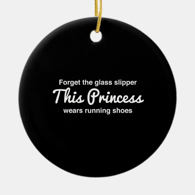 Running Princess Ceramic Tree Decoration (Front)