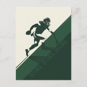 Running Quarterback Postcard