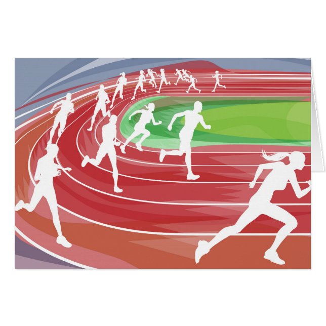 Running Race on Track (Front Horizontal)