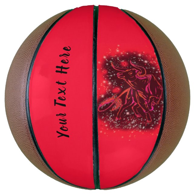 Running Red Bull Basketball with Custom Text (Vertical)