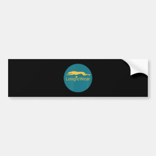 Running Retired Racing Greyhound Longie Wear Bumper Sticker