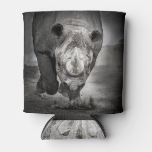 Running Rhinoceros: Wild Animal Portrait. Can Cooler