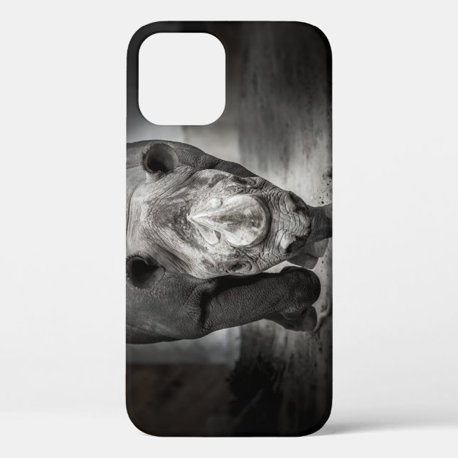 Running Rhinoceros: Wild Animal Portrait. Case-Mate iPhone Case (Back)