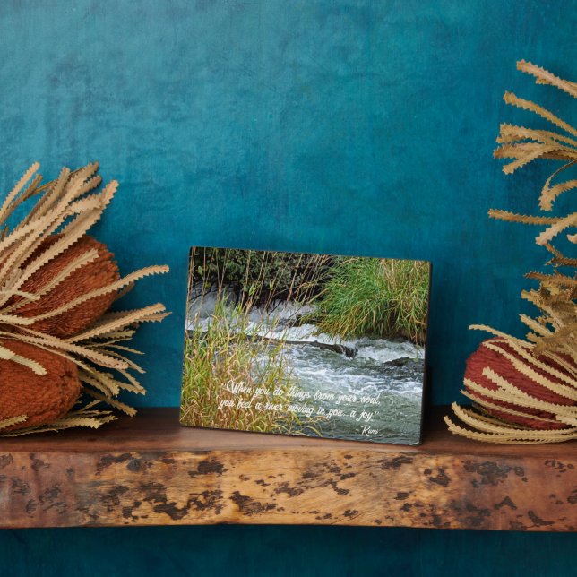 Running River Rumi Poetry Verse Plaque (Side)