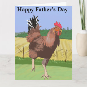 Running Rooster Father’s Day  Card