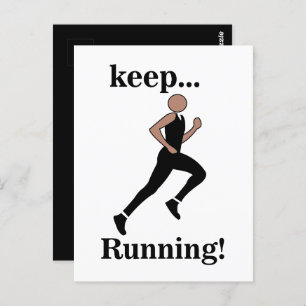 Running Runner Athlete Sports Postcard