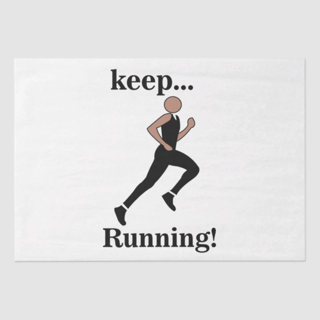Running Runner Athlete Sports Tissue Paper (Front)