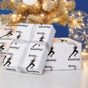 Running Runner Athlete Sports Wrapping Paper