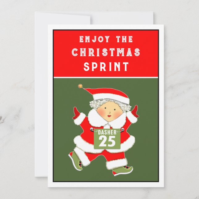 Running Runner Christmas Cards (Front)