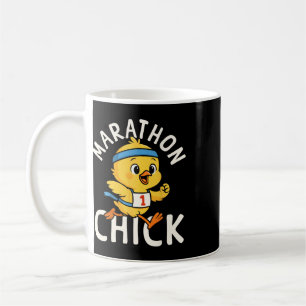 Running Runner Half Marathon Chicken Girl Vintage Coffee Mug
