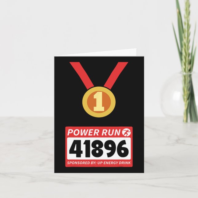Running Runner Half Marathon Halloween Costume  Card (Front)
