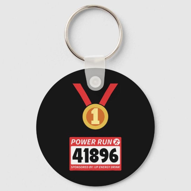 Running Runner Half Marathon Halloween Costume  Key Ring (Front)