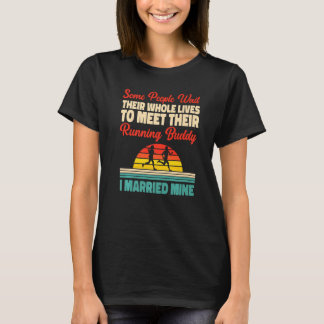Running Runner Half Marathon Marriage Wedding Husb T-Shirt
