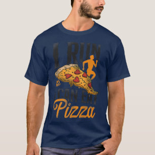 Running Runner Half Marathon Pizza Vintage I Run S T-Shirt