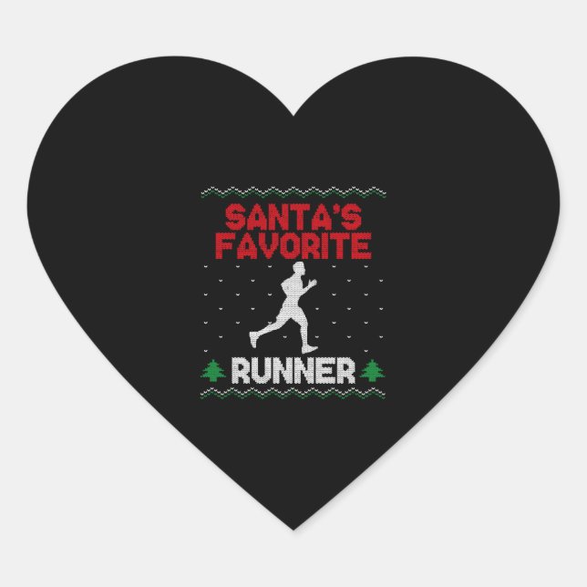 Running Runner Half Marathon Ugly Heart Sticker (Front)