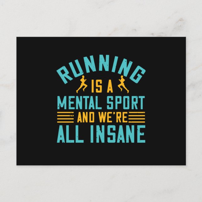 Running - Running is a mental sport Postcard (Front)