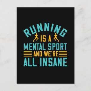 Running - Running is a mental sport Postcard