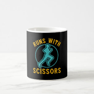 Running - Runs with scissors Coffee Mug