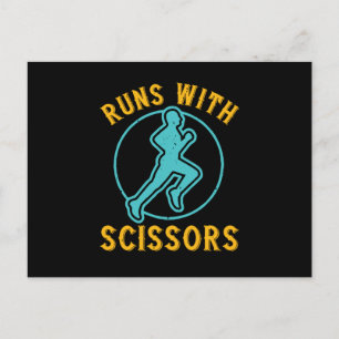 Running - Runs with scissors Postcard
