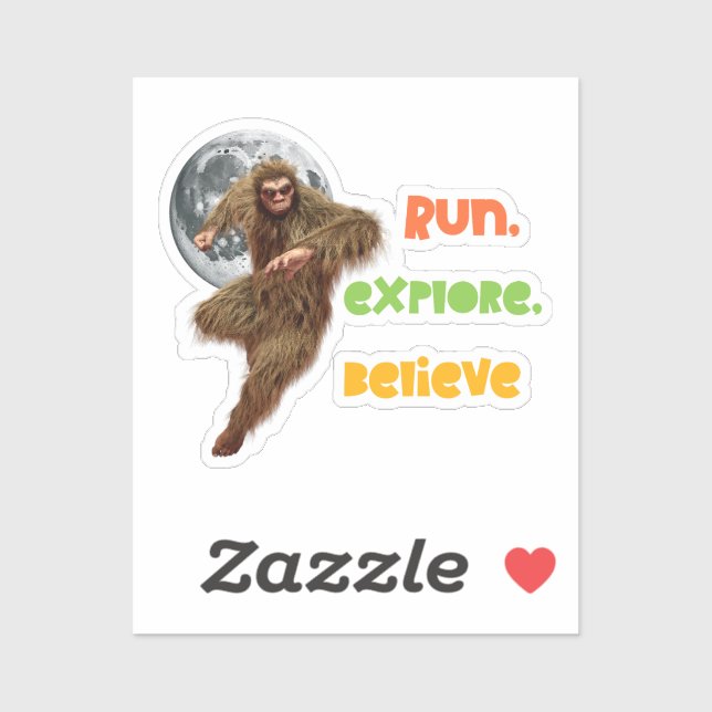 Running Sasquatch Adventure Believe Design (Sheet)