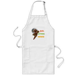 Running Sasquatch Adventure Believe Design Long Apron