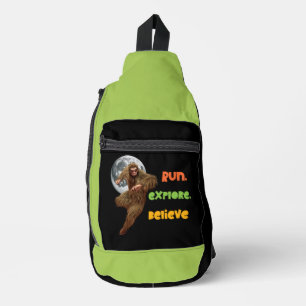 Running Sasquatch Adventure Believe Design Sling Bag