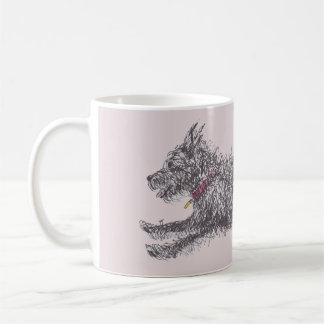 Running Scruffy Black Terrier Mug
