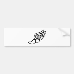Running Shoe With Wings Bumper Sticker