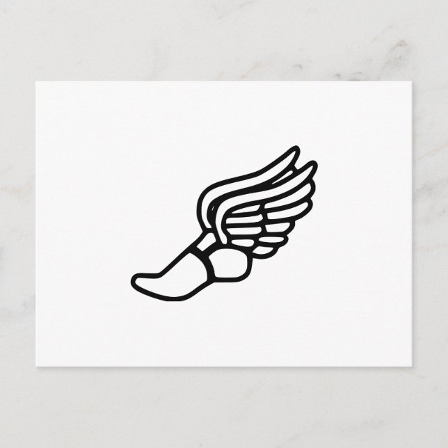 Running Shoe With Wings Postcard (Front)