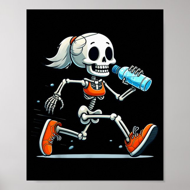 Running Skeleton Halloween Costume Soky Runners Lo Poster (Front)