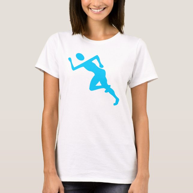 Running - Sky Blue T-Shirt (Front)